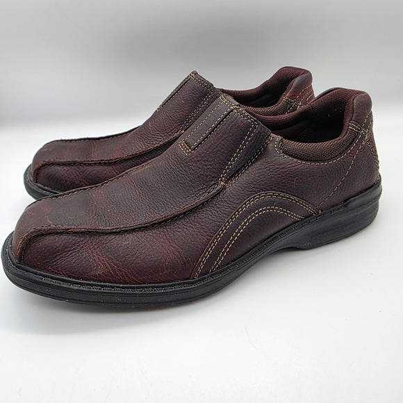 Clarks Collection Mens Leather Slip On Loafers Casual Shoes Brown Size 9.5M - Picture 2 of 10